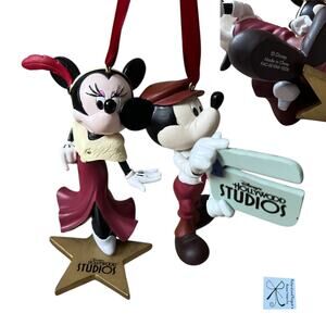 Disney Parks Hollywood Studios Mickey and Minnie 2-CT Ornaments